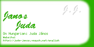 janos juda business card